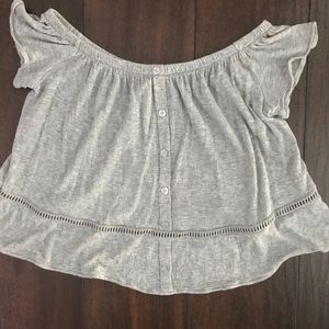 💫 Gray Off Shoulder Crop Top 💫